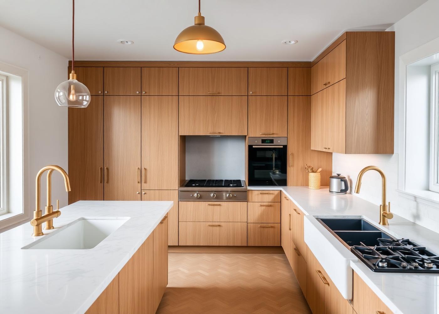 Family kitchen after