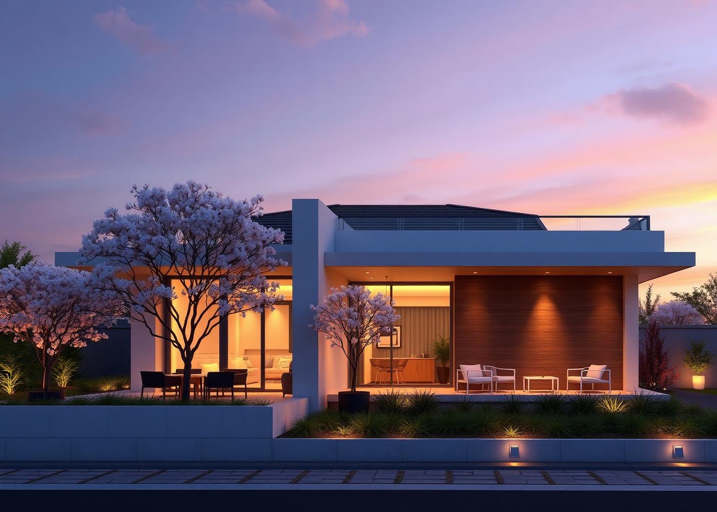 Hillside villa after