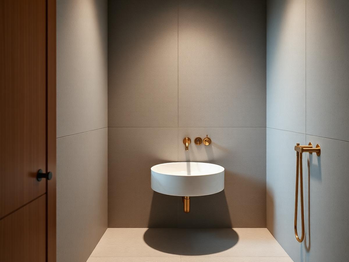 Bathroom interior in the showroom