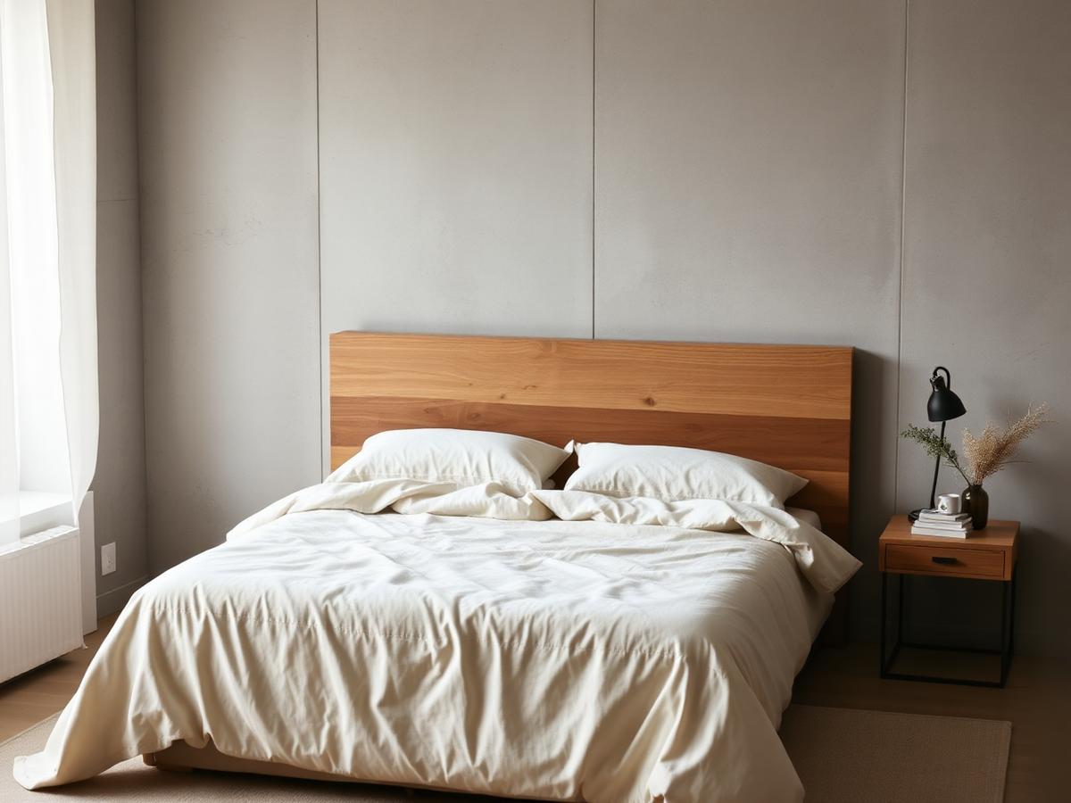 Bedroom interior in the showroom