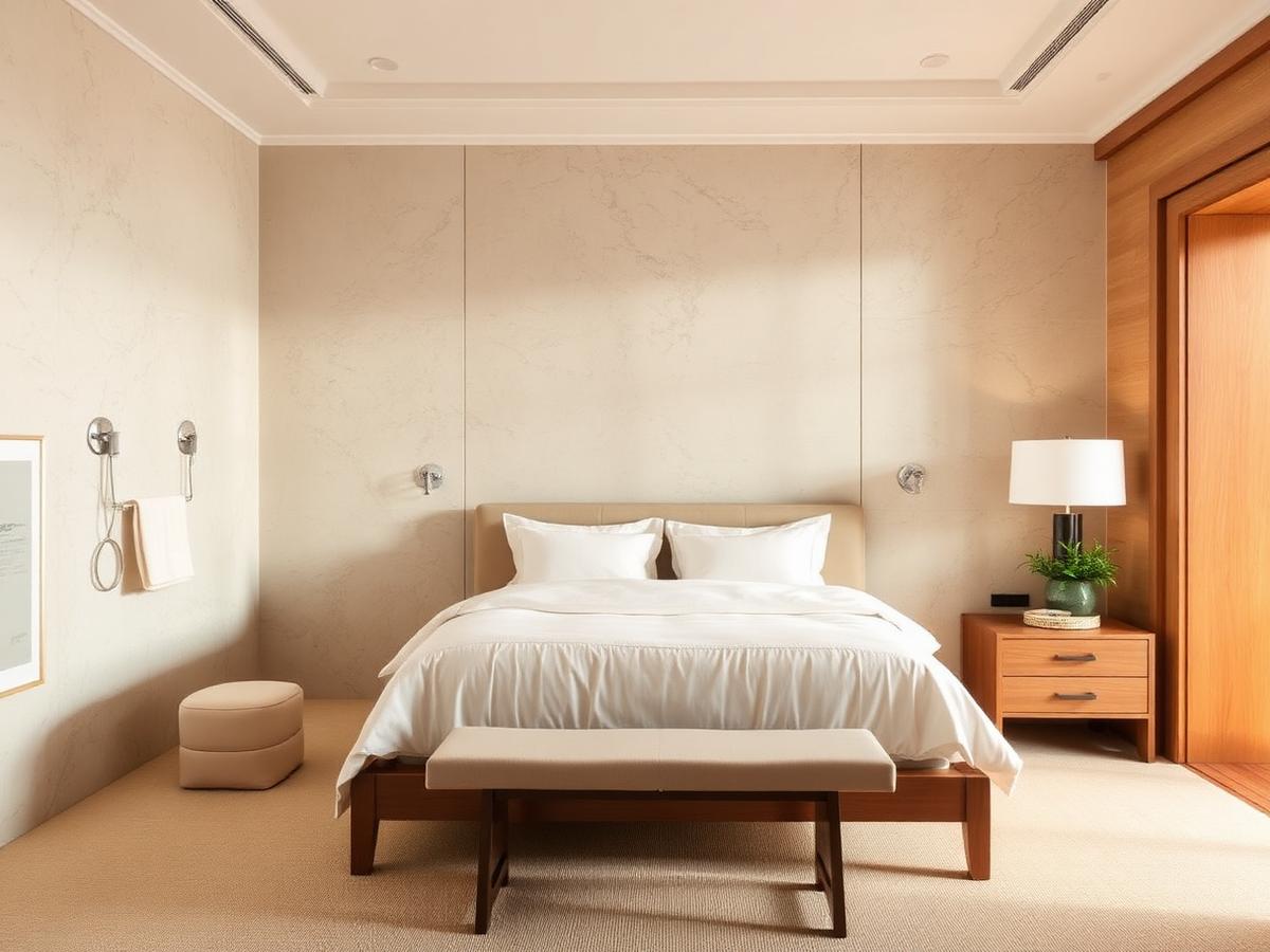 Guest suite interior in the showroom