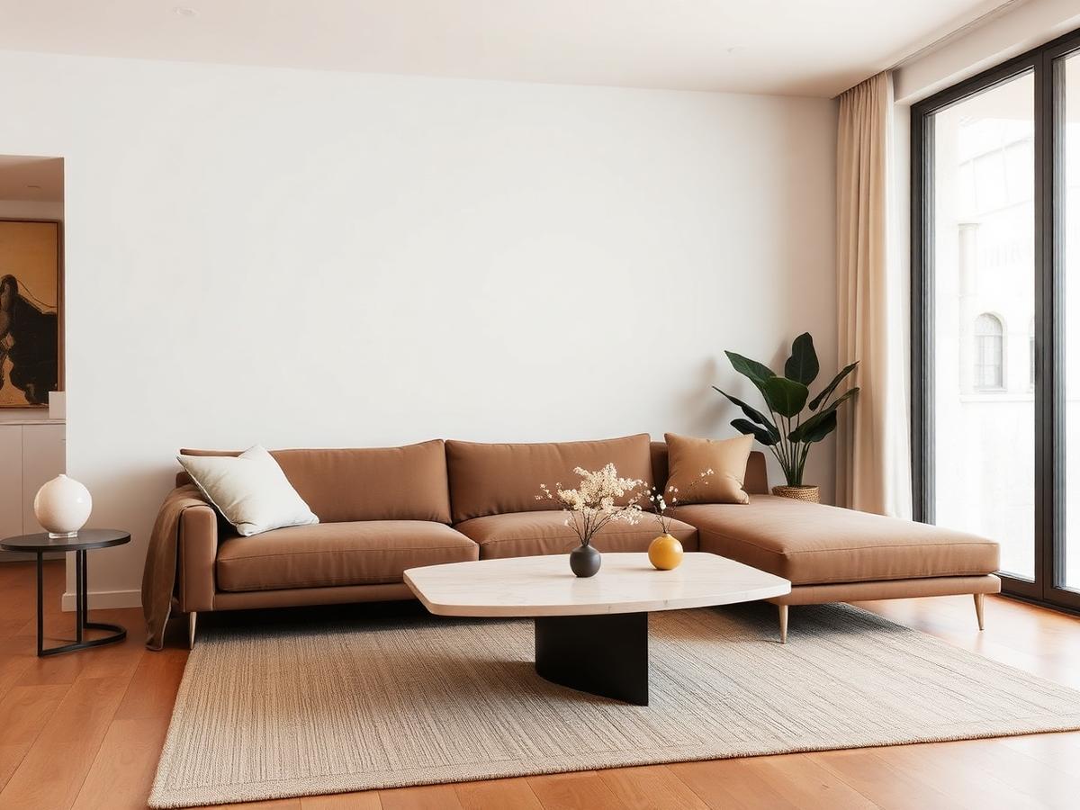 Living room preview updating as materials are selected