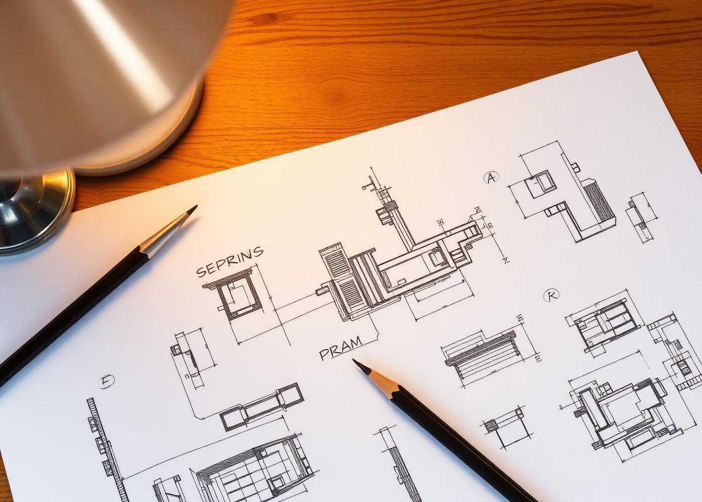 Sketch stage of the design process